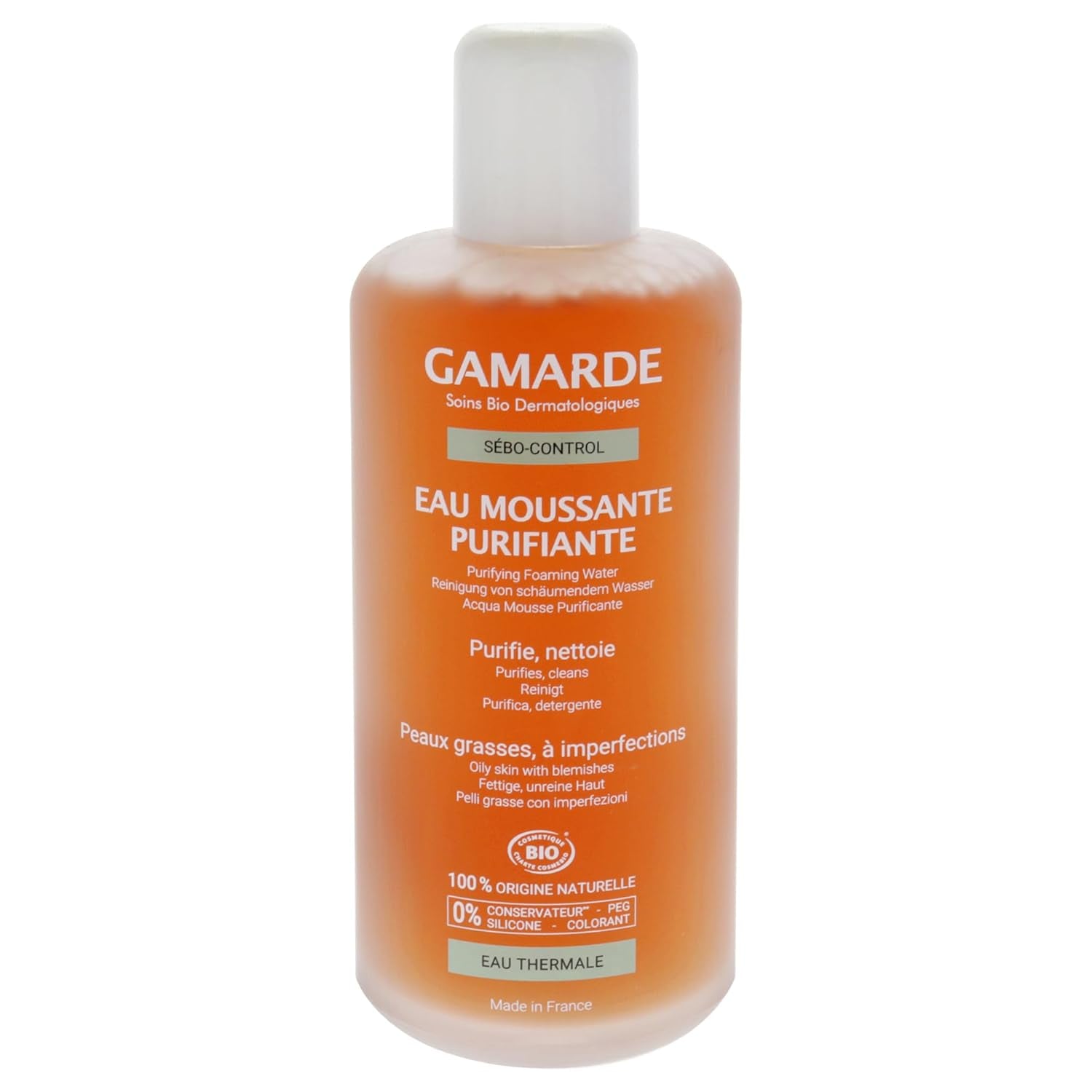 Purifying Foaming Water - Facial Cleanser with Blueberry Extract and Geranium Essential Oil - Ideal for Blemish Prone Skin - 6.76 Oz