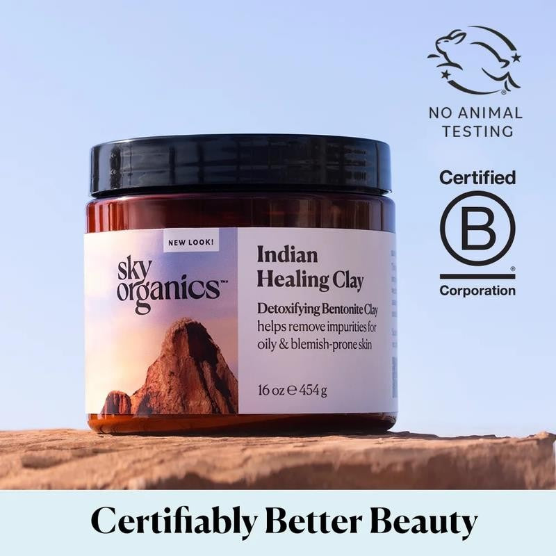 Indian Healing Clay with Detoxifying Bentonite Clay for Face, Helps Remove Impur