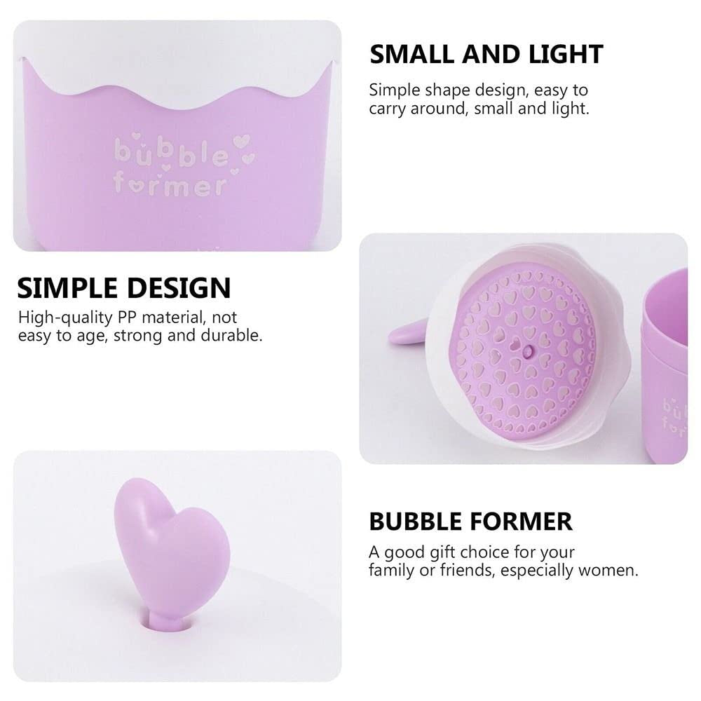2 Pcs Plastic Bubble Foamer, Whip Bubble Maker, Facial Cleanser Foam Maker Cup, Bubble Foamer Device for Face Cleaning