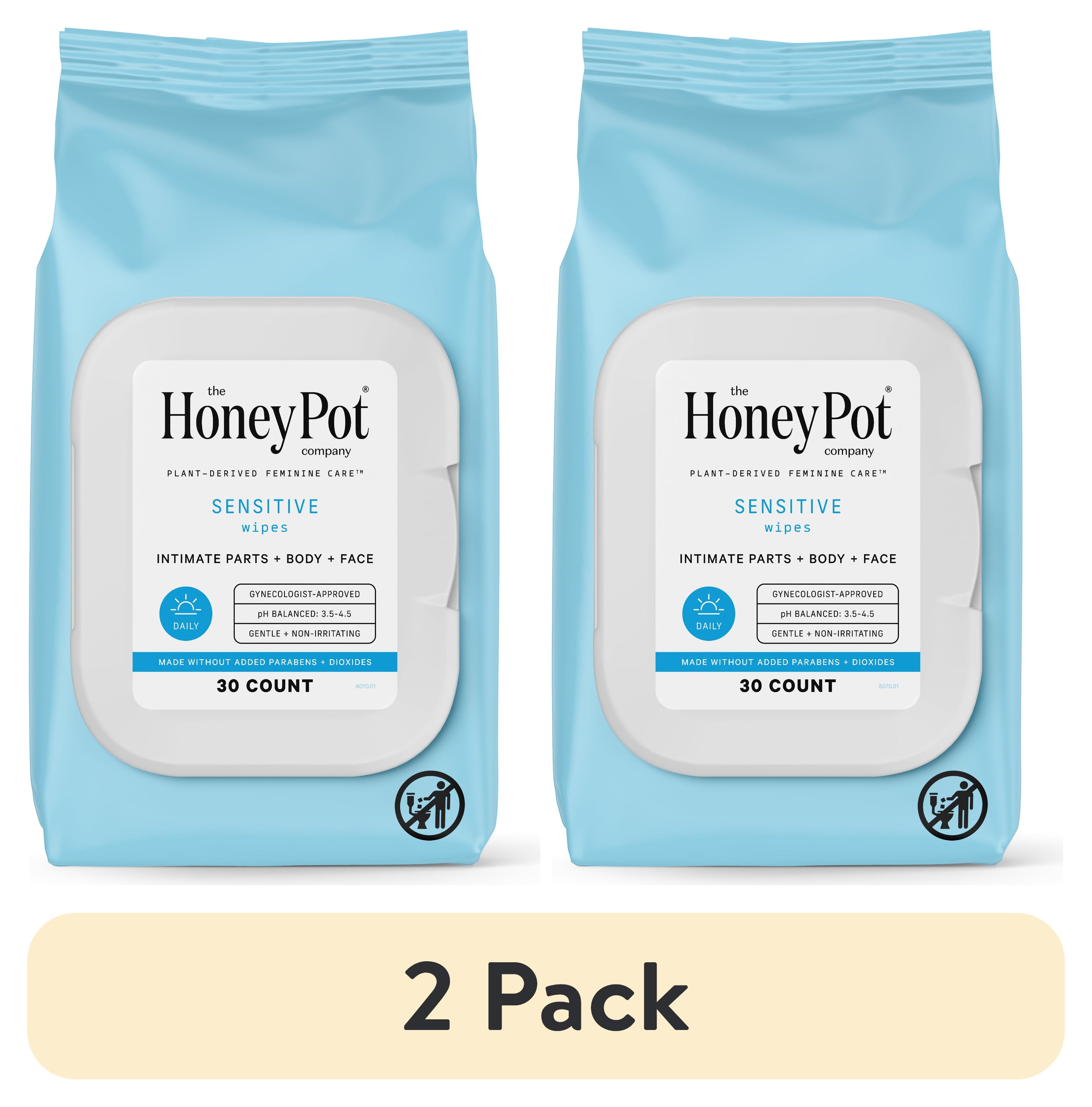 (2 Pack) , Sensitive Daily Feminine Cleansing Wipes, Intimate Parts, Body or Face 30 Ct.