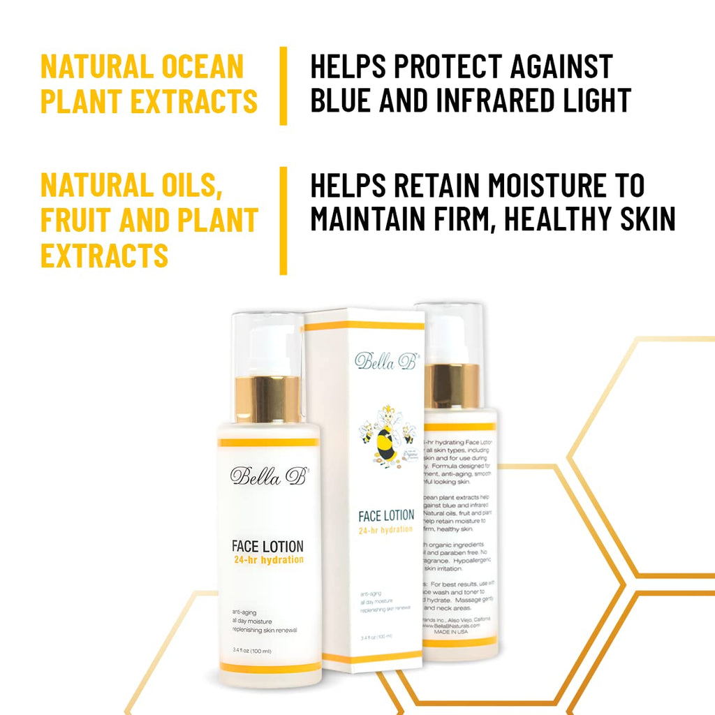 Face Lotion 3.4 Oz Bottle - Facial Glow - Pregnancy Skin Care - Pregnancy Face Moisturizer - Pregnancy Safe - Healthy Beauty - Natural Face Moisturizer - Natural Face Lotion