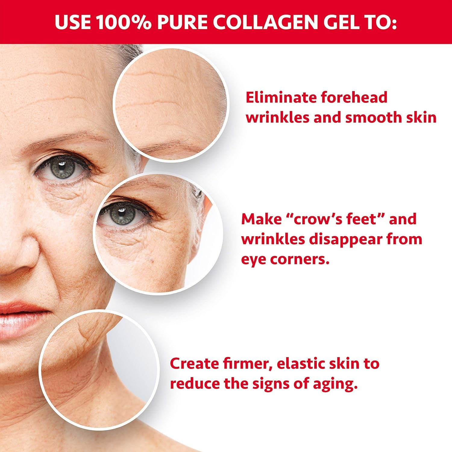 Natural Facial Collagen Gel (118 Ml) - Organic Face Mask Beauty Care for Women - Hydrating and Moisturizing Pure Dermal Collagen for Dry or Rough Skin - Get Healthier Younger Looking Skin (3 PACK)
