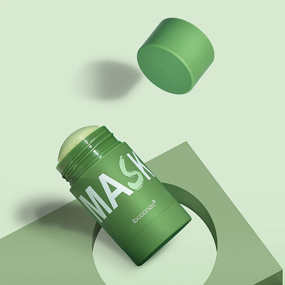 Face Clean Mask Green Tea Cleansing Stick Mask Shrink Pores Deep Blackhead Remover Facial Cleansing Moisturizing Mask 40G