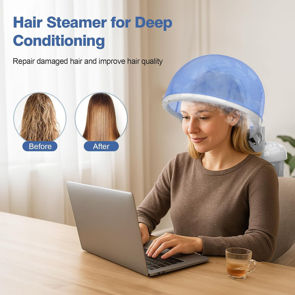 Hair Steamer  2 in 1 Ozone Facial Steamer, Design for Personal Care Use at Home or Salon Bar