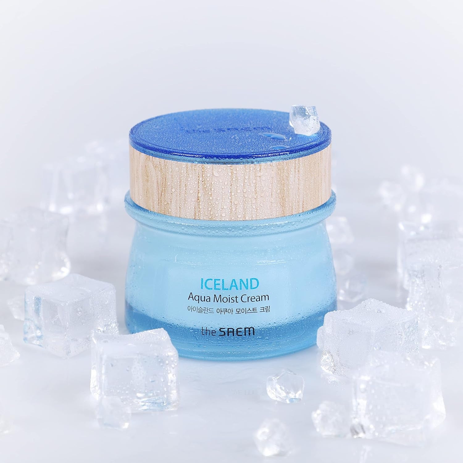 Iceland Aqua Moist Cream 60Ml - Moisture Coating Hydrating Facial Cream with Iceland Mineral Water for Dry Skin, Hypoallergenic Safe Formula