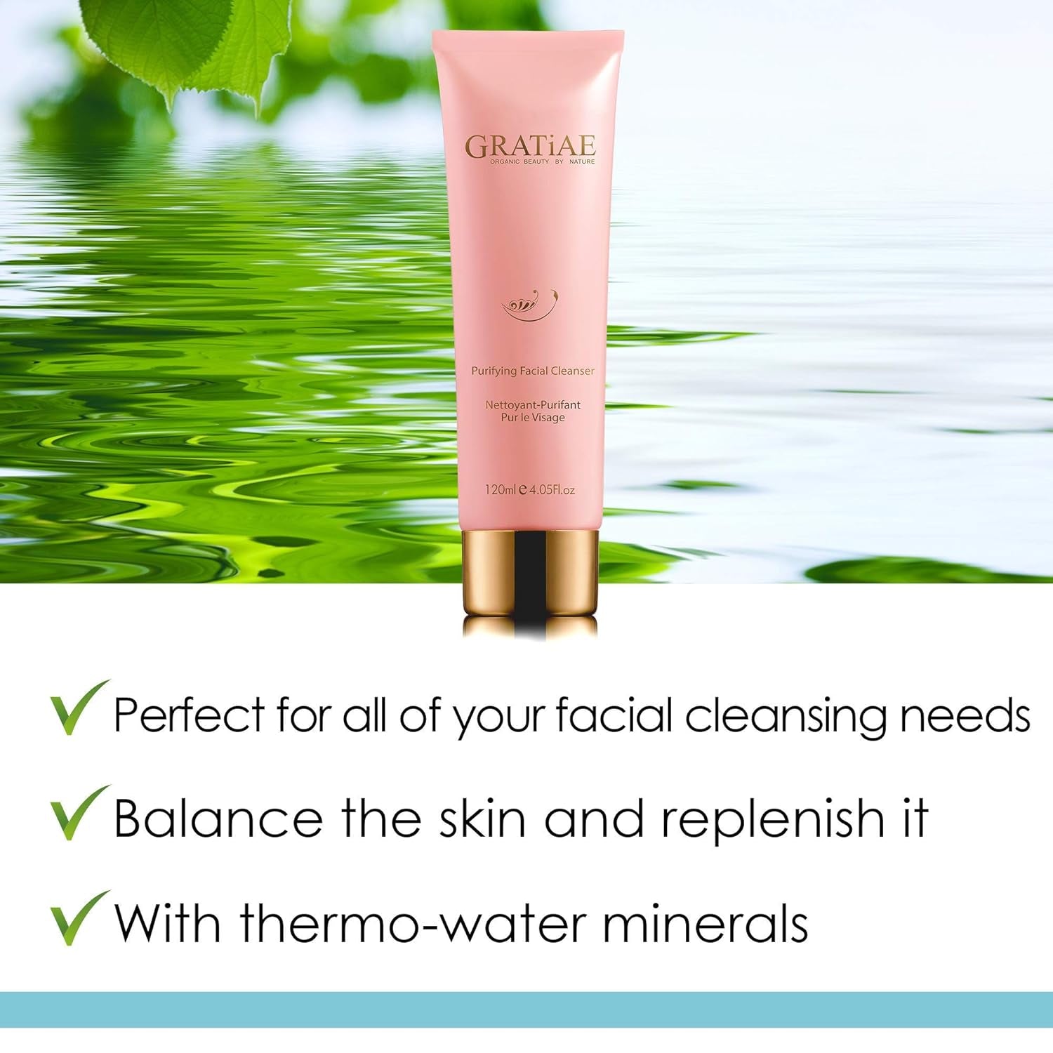 Organics Purifying Exfoliating Facial Cleanser, Exfoliating Face Scrub & Face Wash with Witch Hazel, Jojoba Oil, Hydrating, Non-Drying Skin Care, 4.05Fl