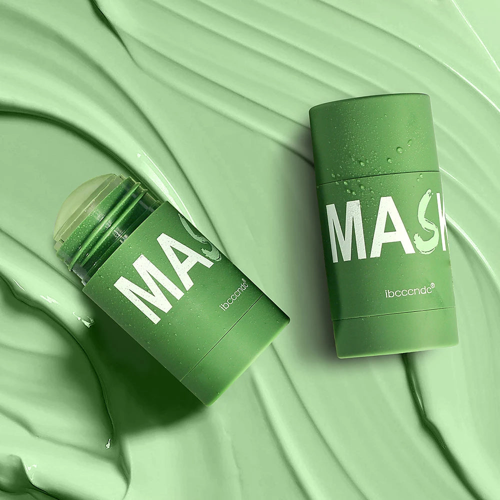 Face Clean Mask Green Tea Cleansing Stick Mask Shrink Pores Deep Blackhead Remover Facial Cleansing Moisturizing Mask 40G