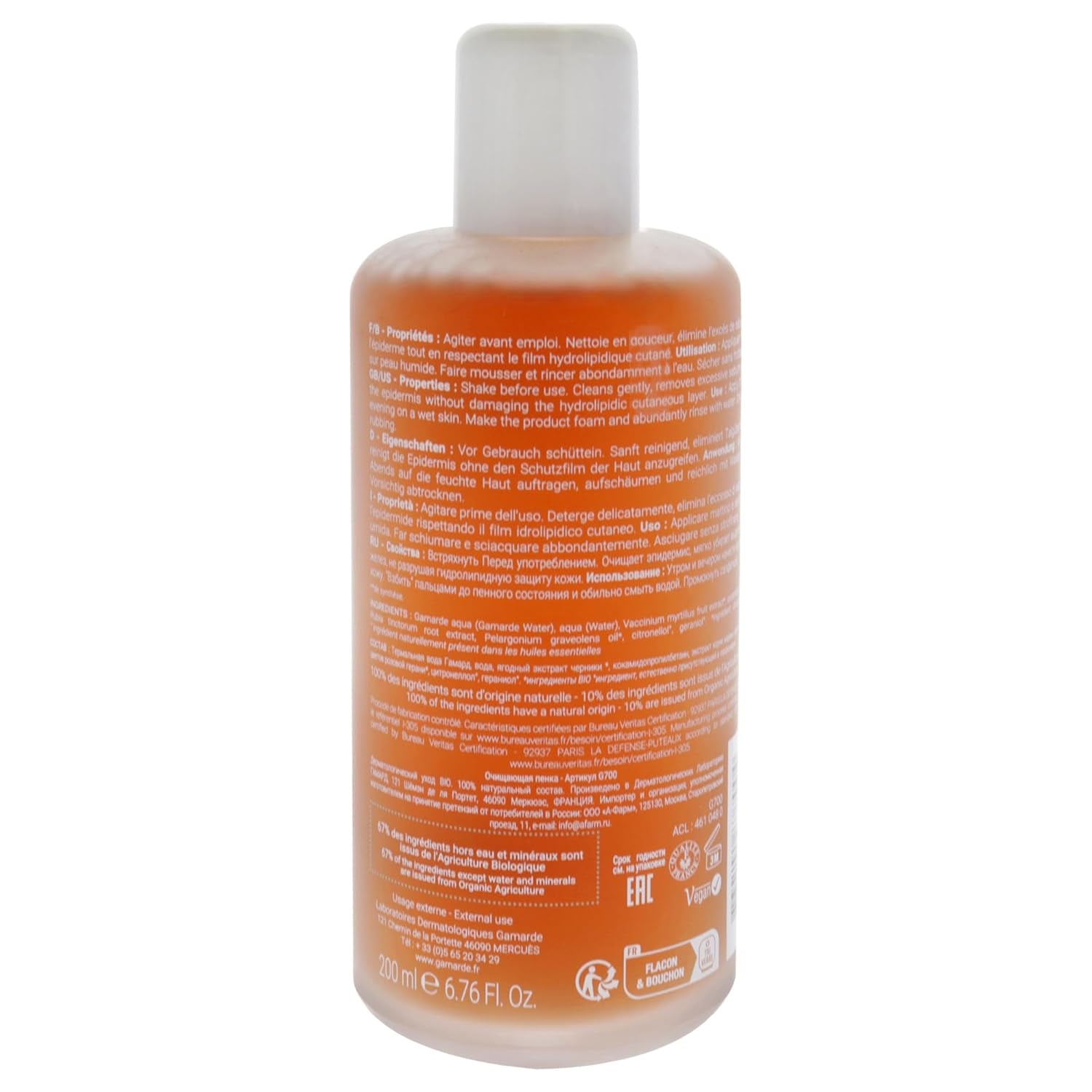 Purifying Foaming Water - Facial Cleanser with Blueberry Extract and Geranium Essential Oil - Ideal for Blemish Prone Skin - 6.76 Oz