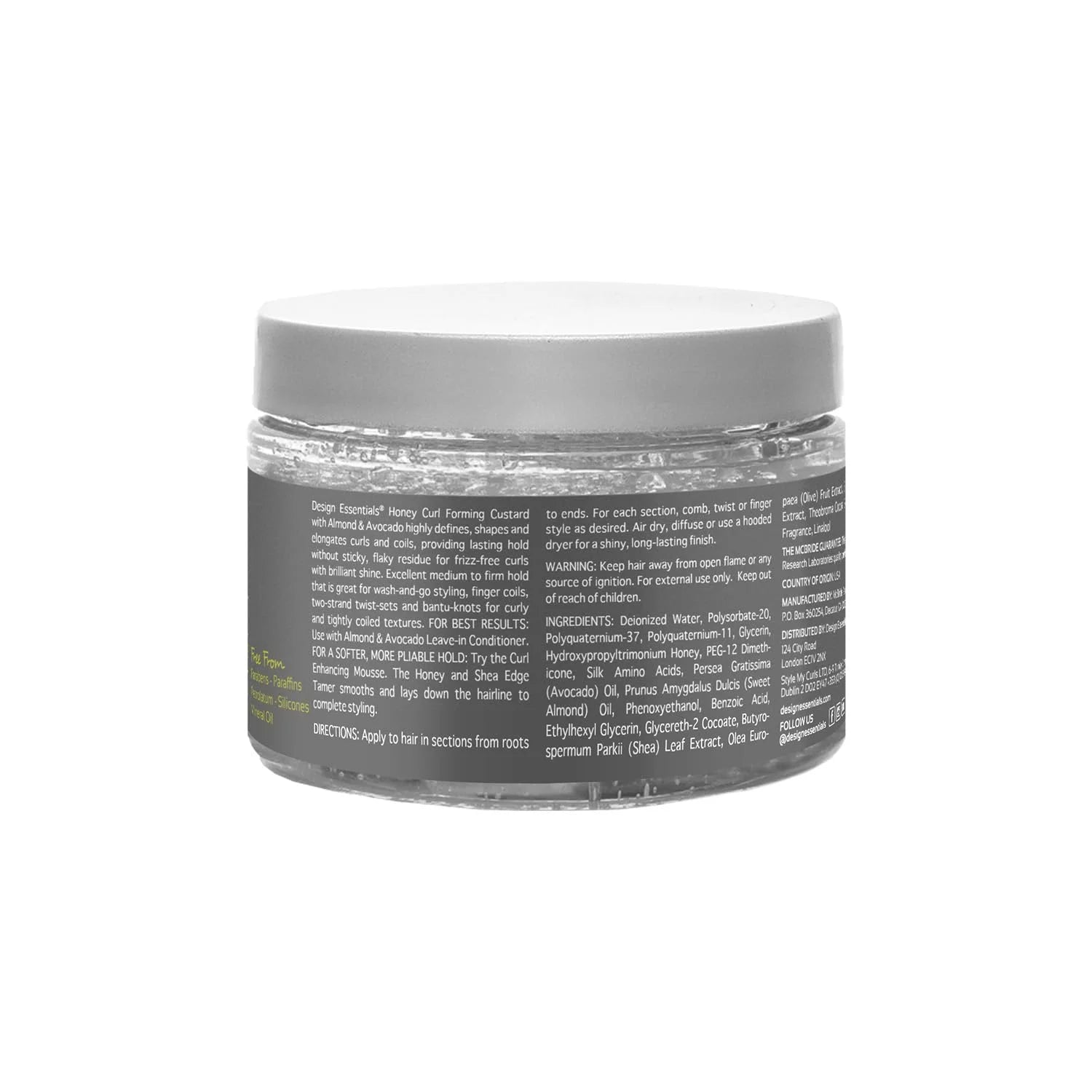 Natural,Almond & Avocado Honey Curl Forming Custard, 12 Ounce