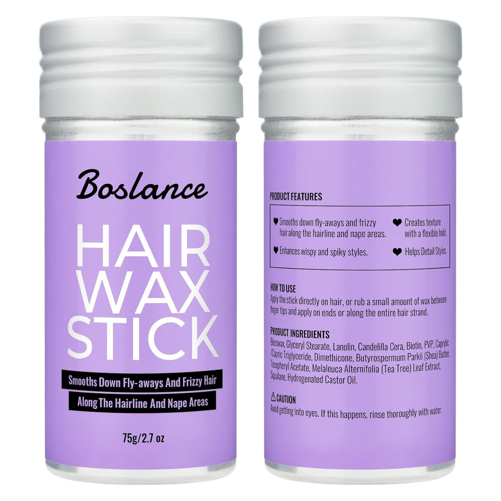 Hair Wax Stick - Strong Hold Styling Wax, Matte Finish Slick Back Stick, Easy Application - Styling Wax for All Hair Types，Natural Ingredients，Long-Lasting Styling，Travel Wax Stick for Hair.