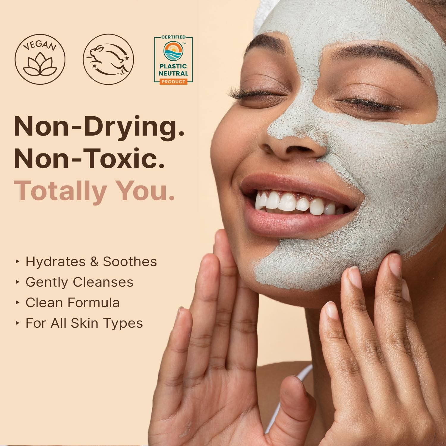 Clay Mask for Face - USA Made with Organic & Natural Ingredients, Non-Drying Pore Cleansing Mud Mask, Skin Care Facial Mud for Women & Men, Minimizes Pores and Excess Oil