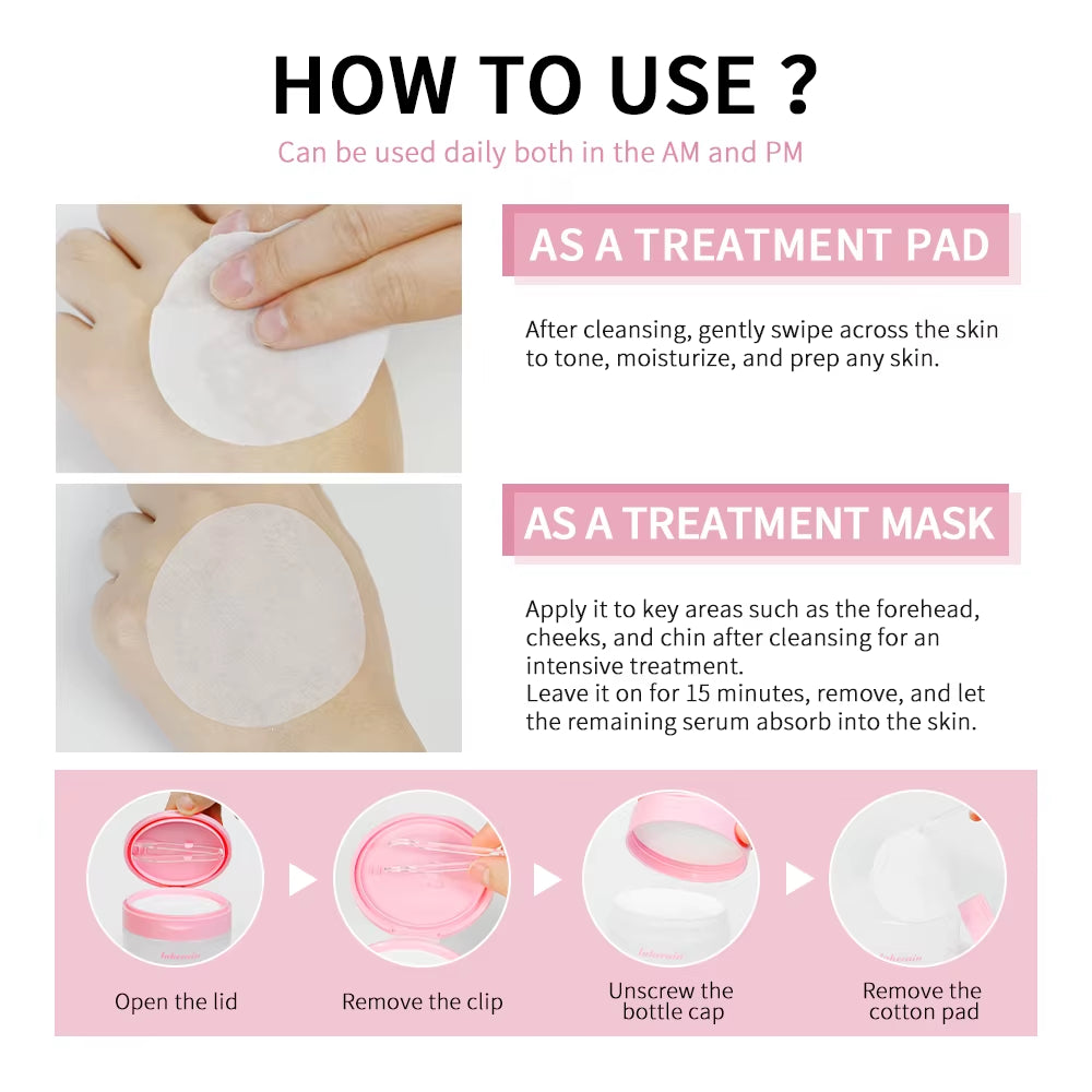 Teatree Pad Facial Toner with Tea Tree and Lactobacillus Soothing Cotton Pad for Sensitive Acne Skin Vegan Facial Gauze Skin Car