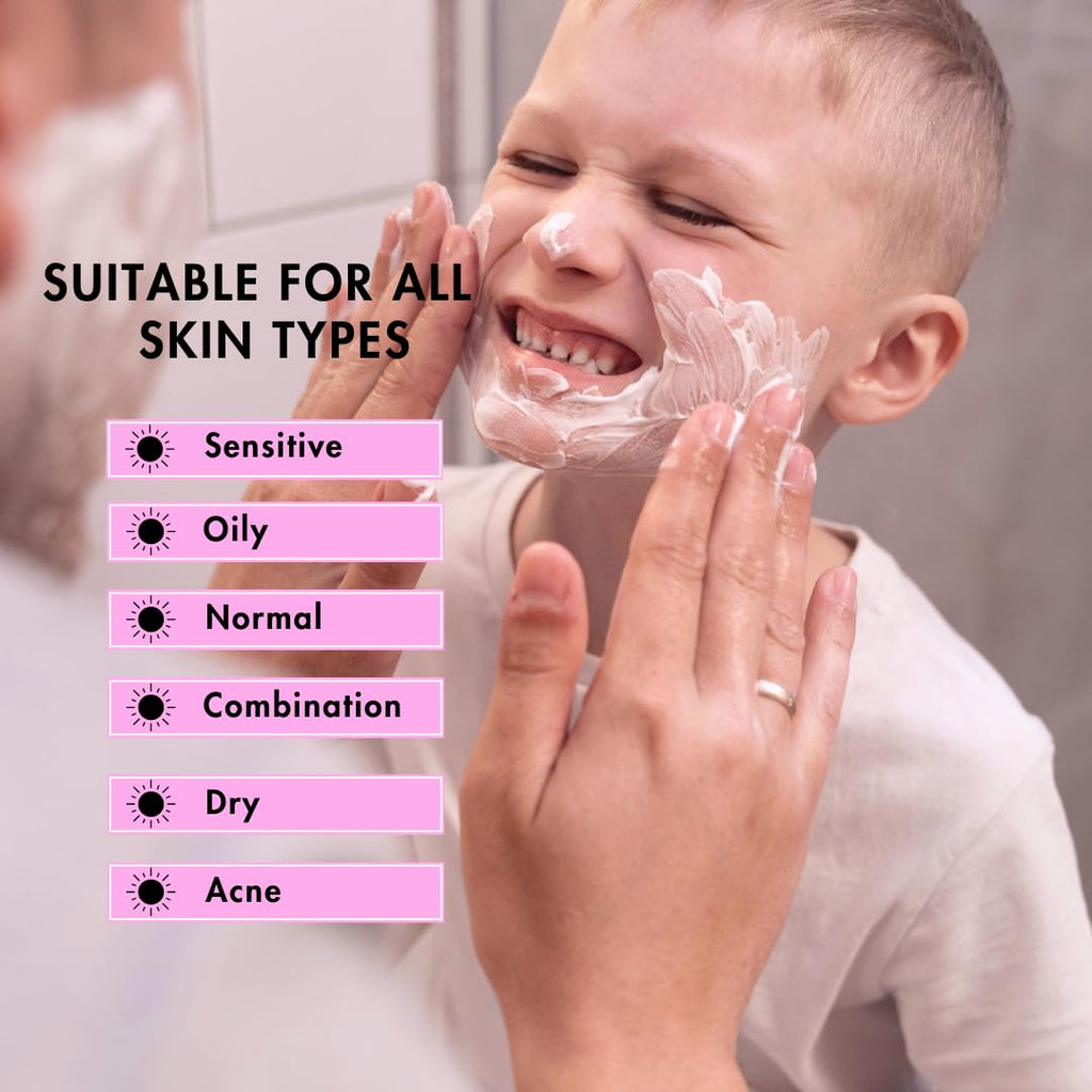 Natural and Organic Foaming Face Wash for Kids and Tweens, Soap and Fragrance Free Tear-Free Cleanser for Sensitive Skin with Botanical Extracts, Aloe, and Glycerin, 4 Oz