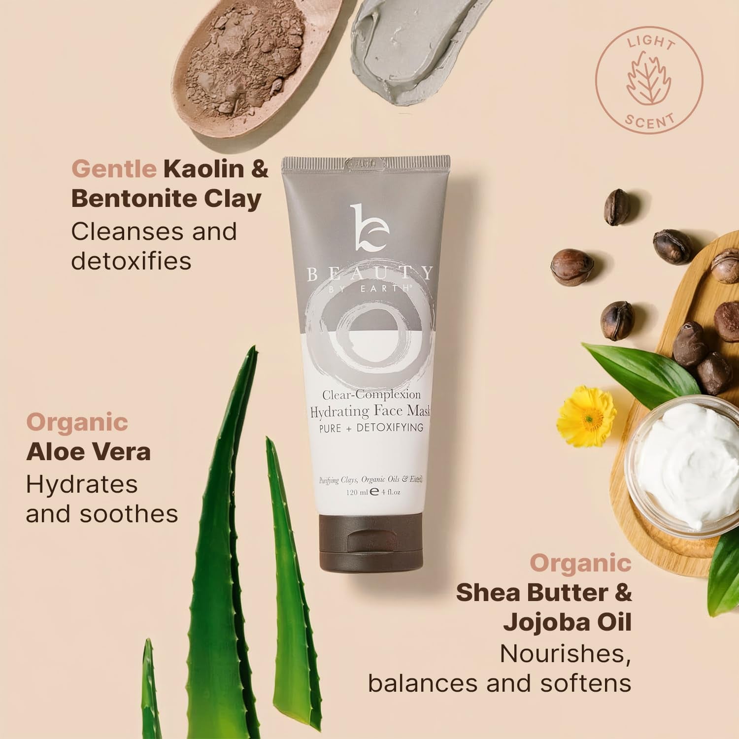 Clay Mask for Face - USA Made with Organic & Natural Ingredients, Non-Drying Pore Cleansing Mud Mask, Skin Care Facial Mud for Women & Men, Minimizes Pores and Excess Oil