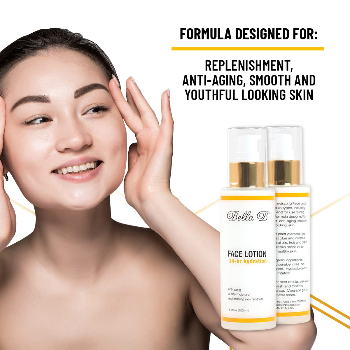 Face Lotion 3.4 Oz Bottle - Facial Glow - Pregnancy Skin Care - Pregnancy Face Moisturizer - Pregnancy Safe - Healthy Beauty - Natural Face Moisturizer - Natural Face Lotion