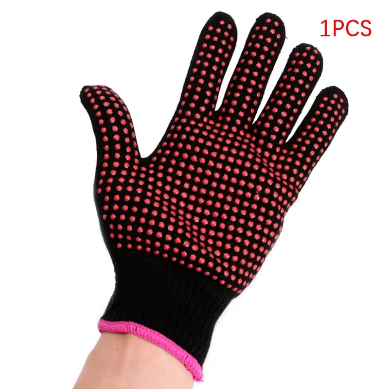 1Pc ​Hair Straightener Perm Curling Hairdressing Heat Resistant Finger Glove Hair Care Styling Tools Thermal Styling Glove