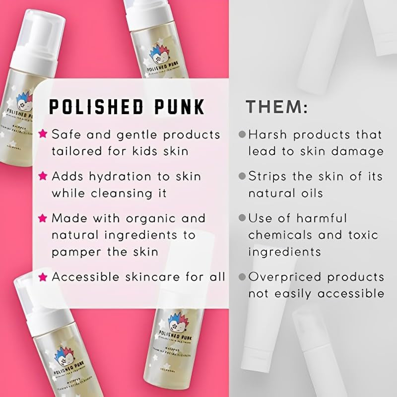 Natural and Organic Foaming Face Wash for Kids and Tweens, Soap and Fragrance Free Tear-Free Cleanser for Sensitive Skin with Botanical Extracts, Aloe, and Glycerin, 4 Oz