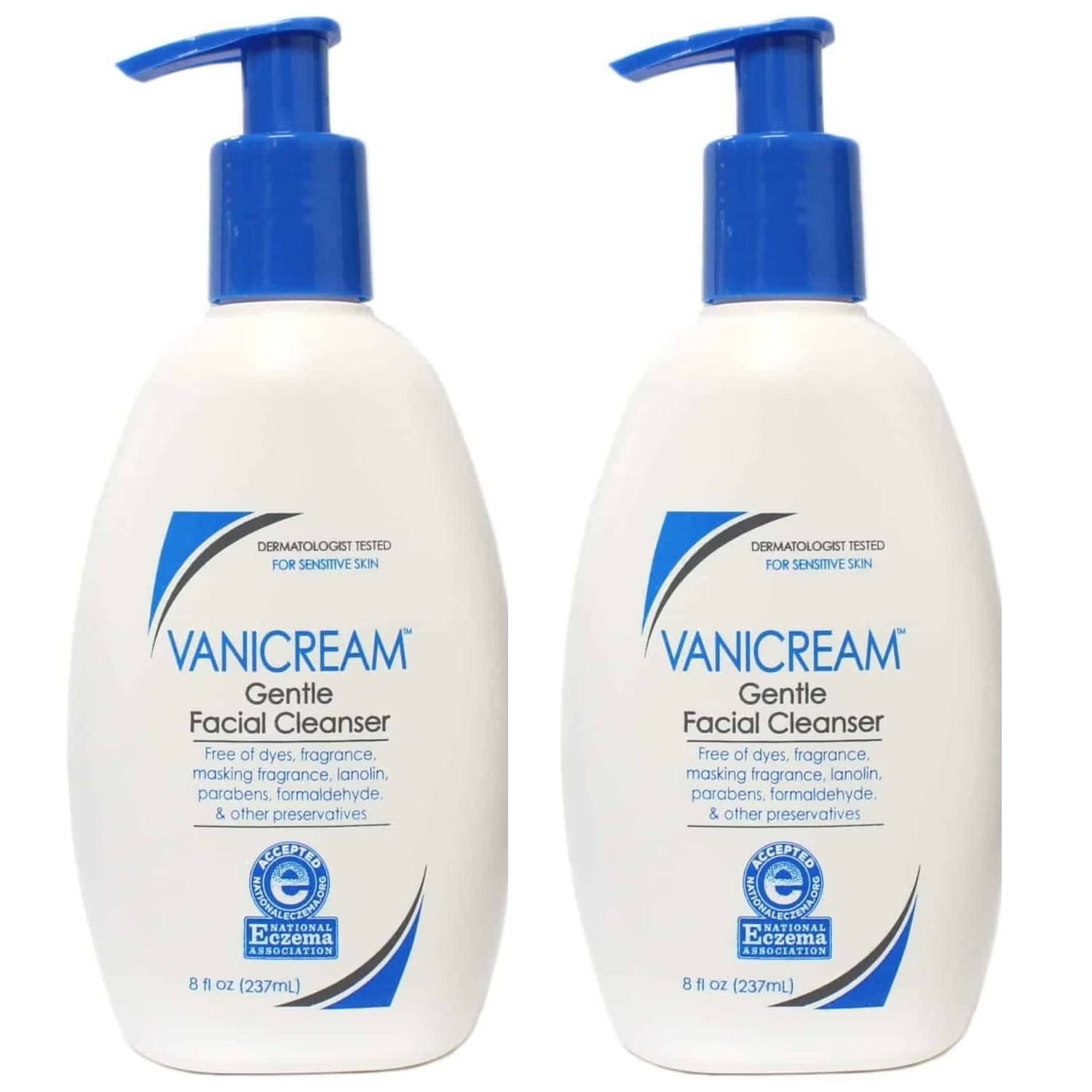 Gentle Facial Cleanser for Sensitive Skin-Gluten Free, 8 Oz (Pack of 2)