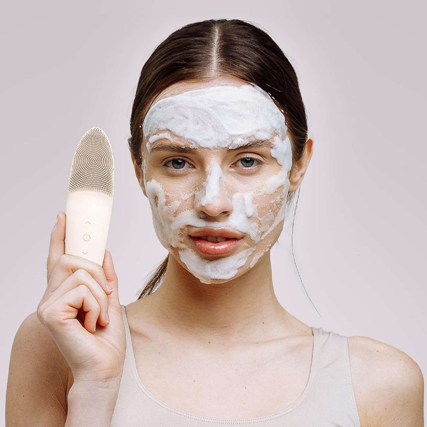 EMI Facial Cleansing Brush, Face Brush for Deep Cleansing, Ultra Hygienic Soft Silicone Face Scrubber, Rechargeable & Waterproof