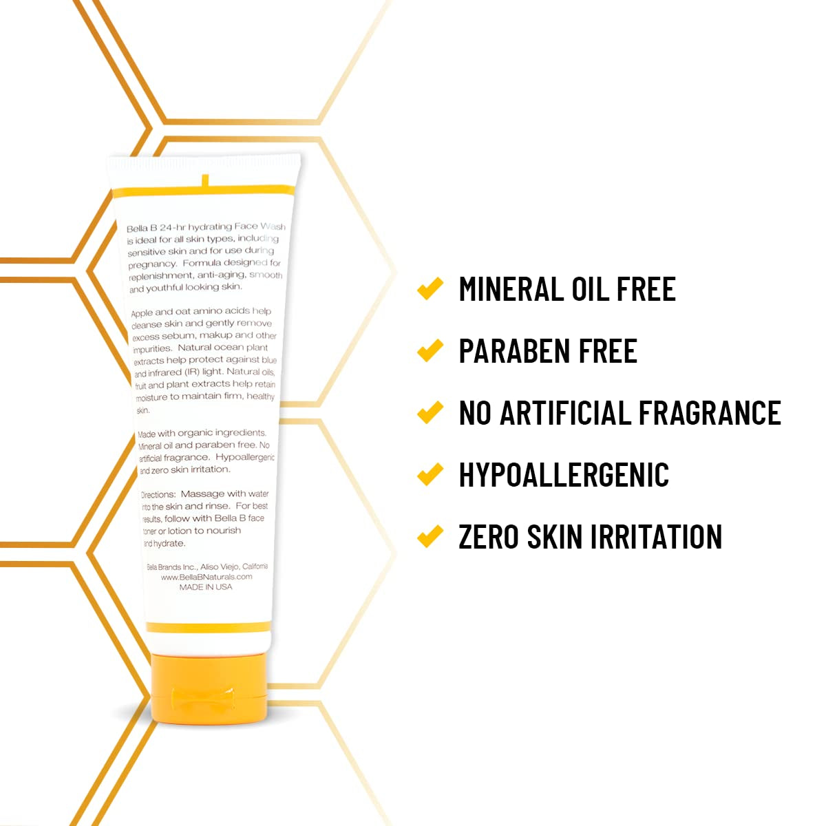 Face Wash 4.1 Oz Tube - Facial Glow - Pregnancy Skin Care - Natural Facial Daily Cleanser - No Artificial Fragrance - Pregnancy Safe Face Wash - Healthy Beauty - anti Aging Facial Wash