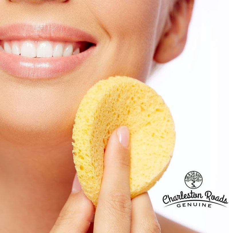 Face Sponges - Compressed Cellulose Facial Sponges - Cosmetic Sponges for Facial Cleansing - 100% Natural & Biodegradable (200 Count/Yellow) -