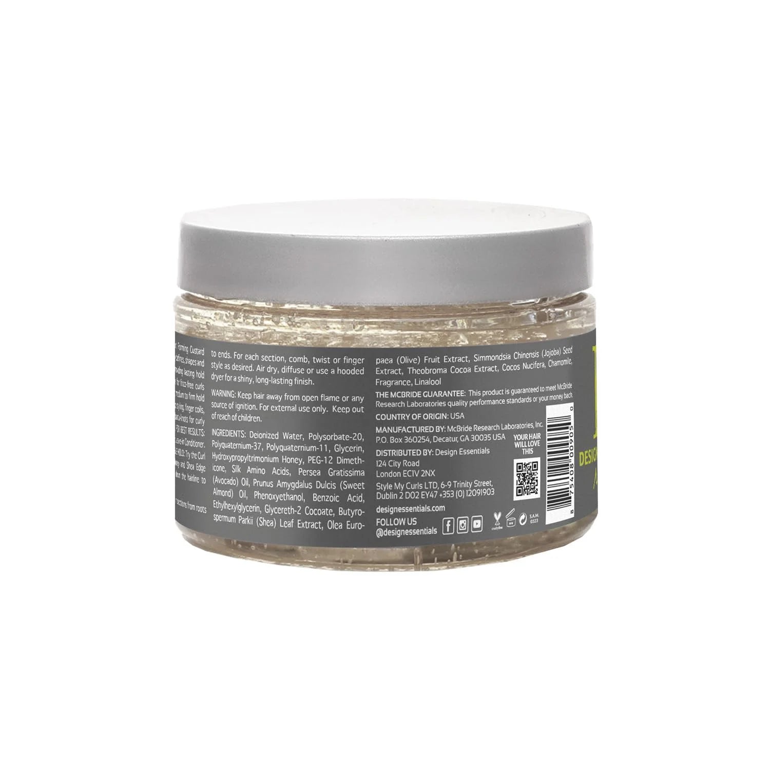 Natural,Almond & Avocado Honey Curl Forming Custard, 12 Ounce