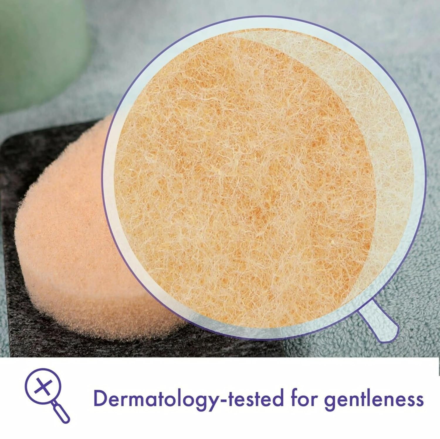 Reusable All-Purpose Facial Sponge, Gentle (Pack of 6)