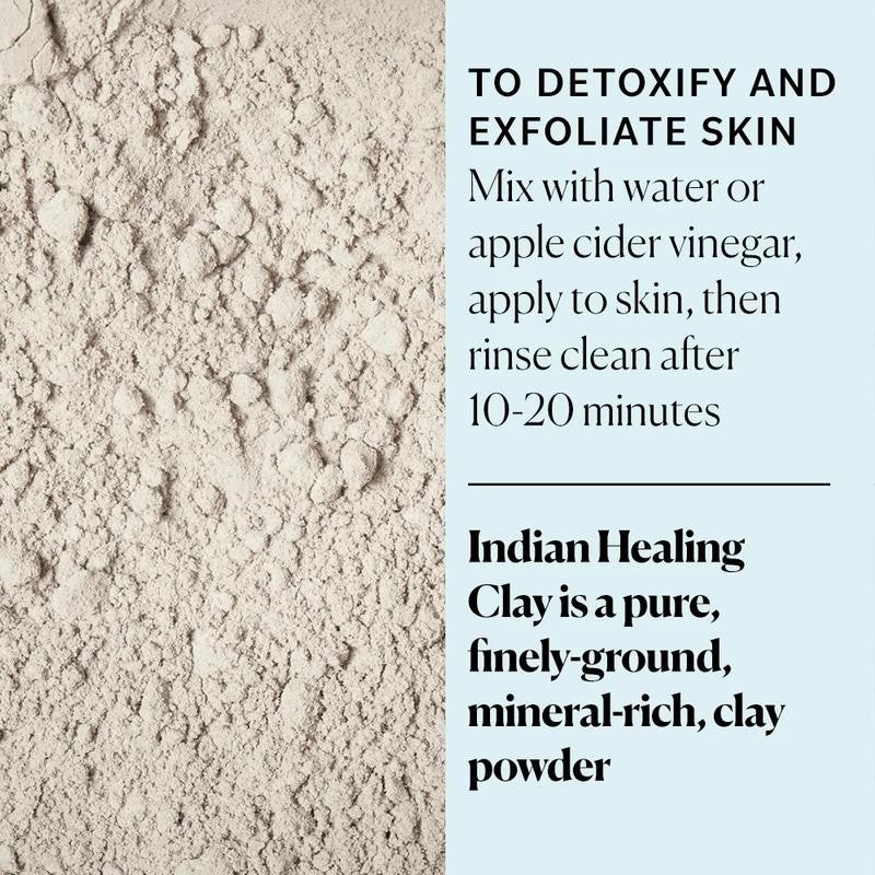 Indian Healing Clay with Detoxifying Bentonite Clay for Face, Helps Remove Impur