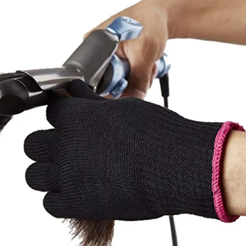 1Pc ​Hair Straightener Perm Curling Hairdressing Heat Resistant Finger Glove Hair Care Styling Tools Thermal Styling Glove